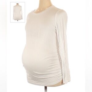 Motherhood maternity long sleeve white tshirt